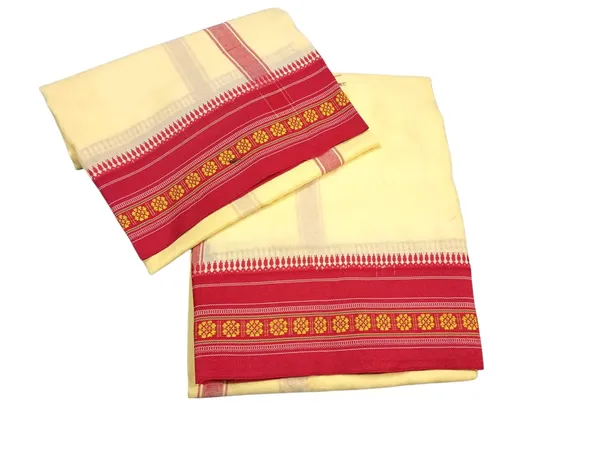 Braj_Paridhaan_Fabrics_Poly_Silk_Dhoti_Traditional_West_Bangal_Style_Indian_Dhoti_4.5_Meter_For_Men_Ethnic_Wear_For_Pooja_Wedding_Festival_Cream_Beige