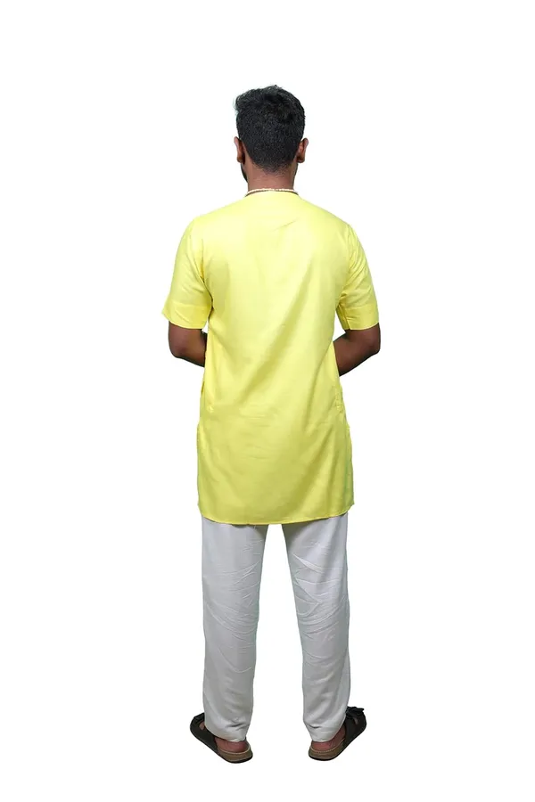 Men_Bhagalpuri_Devotee_Kurta_Lemon