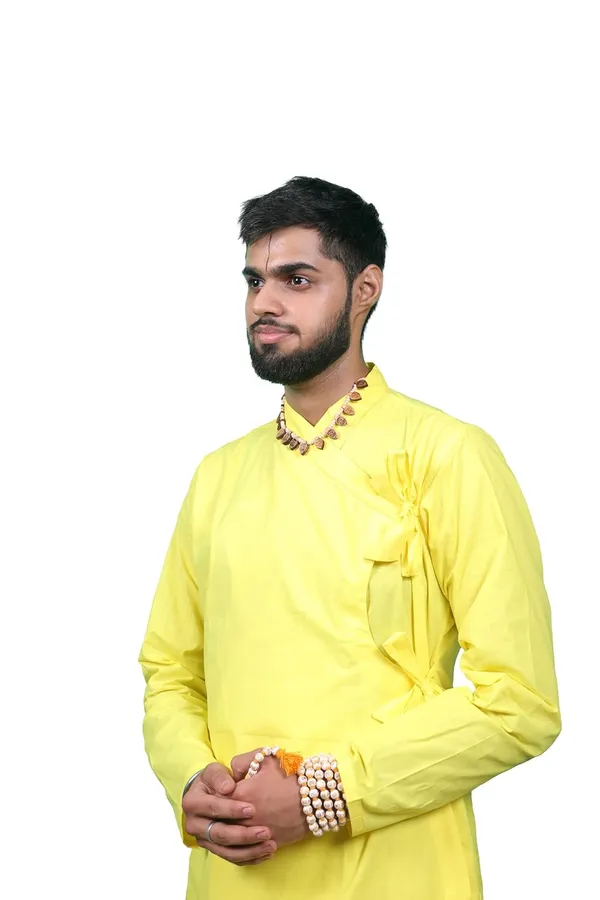 Classic_Pure_Cotton_Bagalbandhi_Men_Kurta_Lemon