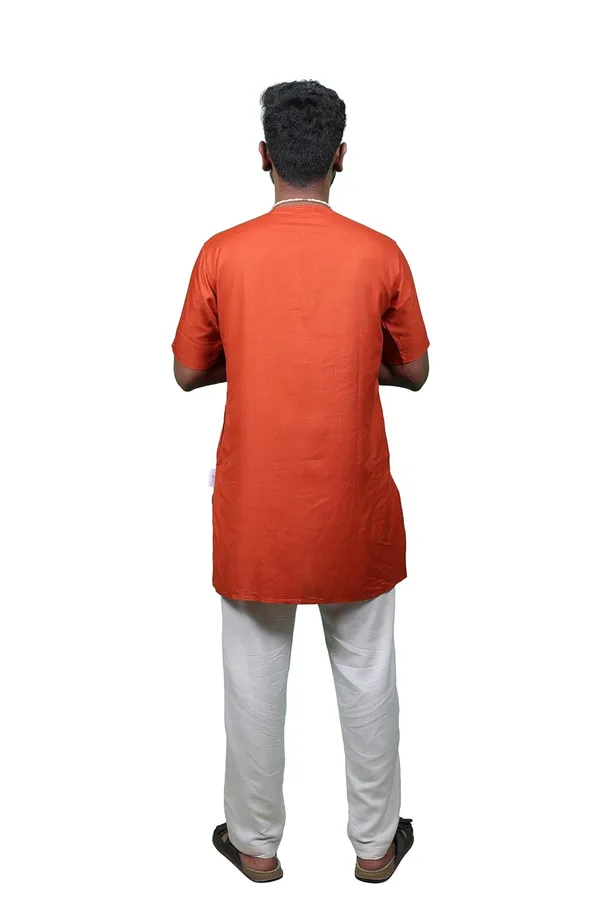 Bhagalpuri_Devotee_Kurta_Copper_Ochre