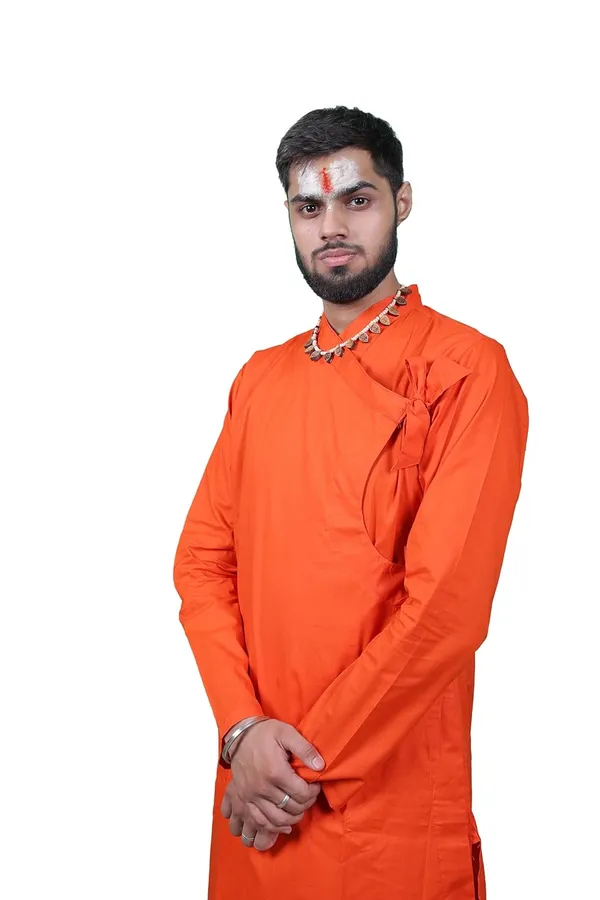 Classic_Cotton_Bagalbandhi_Men_Kurta_Orange