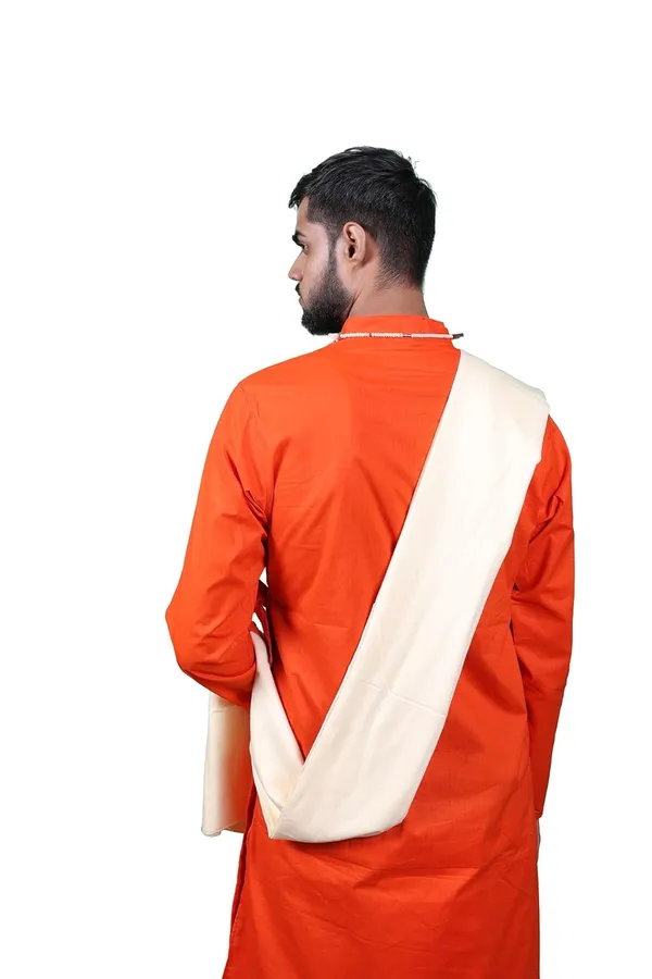 Classic_Cotton_Bagalbandhi_Men_Kurta_Orange