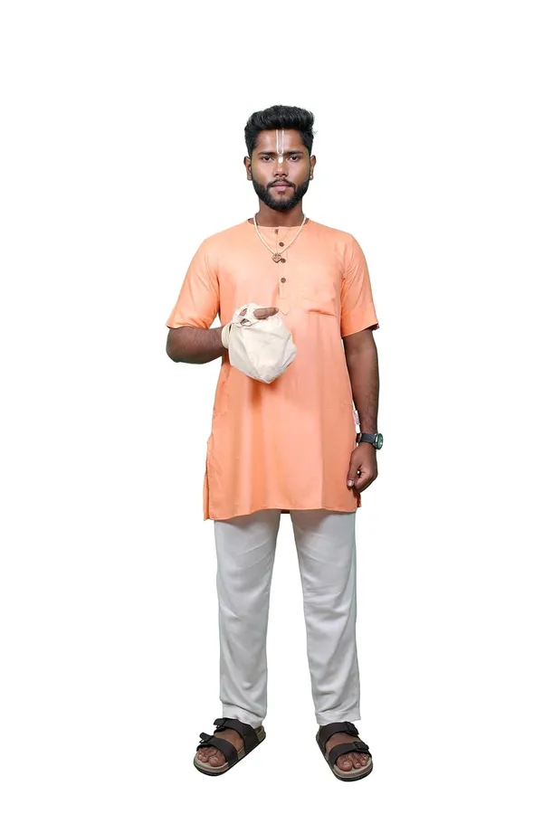 Bhagalpuri_Devotee_Kurta_Bhagalpuri_Saffron