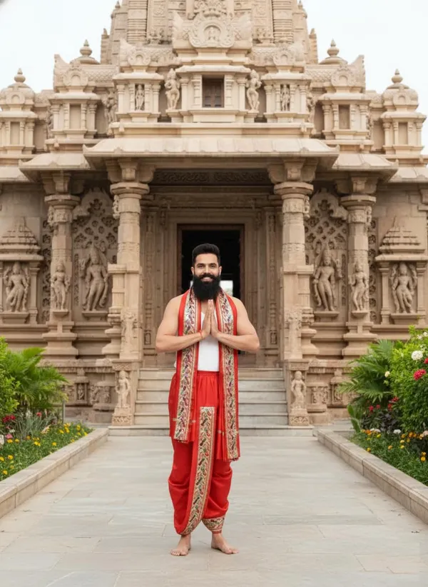 Men_Readymade_Dhoti_For_Pooja_Stitched_Adjustable_Waist_Dhoti_Pant_Elastic_Ready_To_Wear_Art_Silk_Dhoti_Traditional_Wedding_Temple_Wear_For_Men