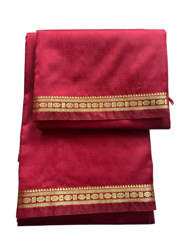 Men_Art_Silk_Unstitched_Dhoti_With_Angavastram_4.25_Meter_Traditional_South_Indian_White_Silk_Dhoti_Set_For_Wedding_Pooja_Temple_Wear