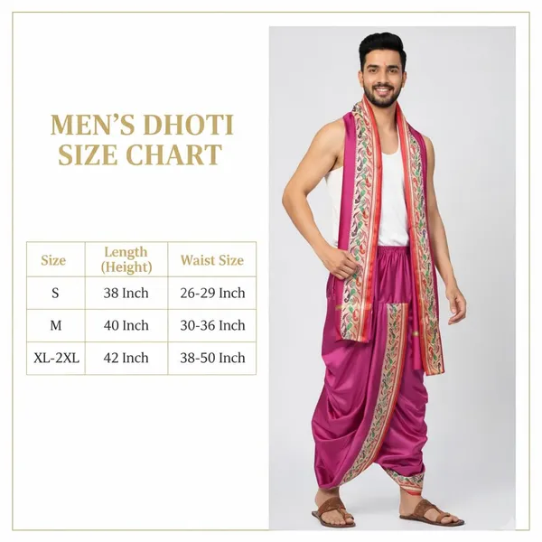 Men_Rudrakhash_Border_Silk_Dhoti_With_Dupatta_Set_To_Wear_Traditional_Wedding_Festival_Ethnic_Outfit_Tamil_Kerala_Style_Mens_Wear