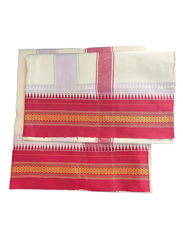 Men_Poly_Silk_Unstitched_Dhoti_Set_4.5_Meter_Dhoti_For_Traditional_Puja_Temple_Wear