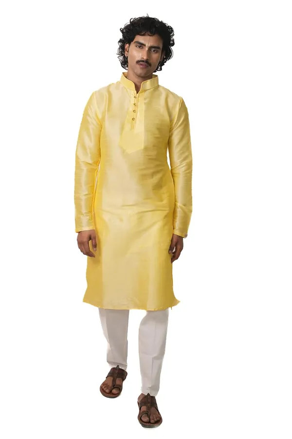 Men_Dupion_Silk_Kurta_Mandarin_Collar_Full_Sleeve_Regular_Fit_Ethnic_Wear_For_Festive_Wedding_Traditional_Occasions