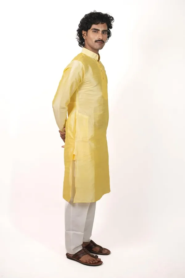 Men_Dupion_Silk_Kurta_Mandarin_Collar_Full_Sleeve_Regular_Fit_Ethnic_Wear_For_Festive_Wedding_Traditional_Occasions