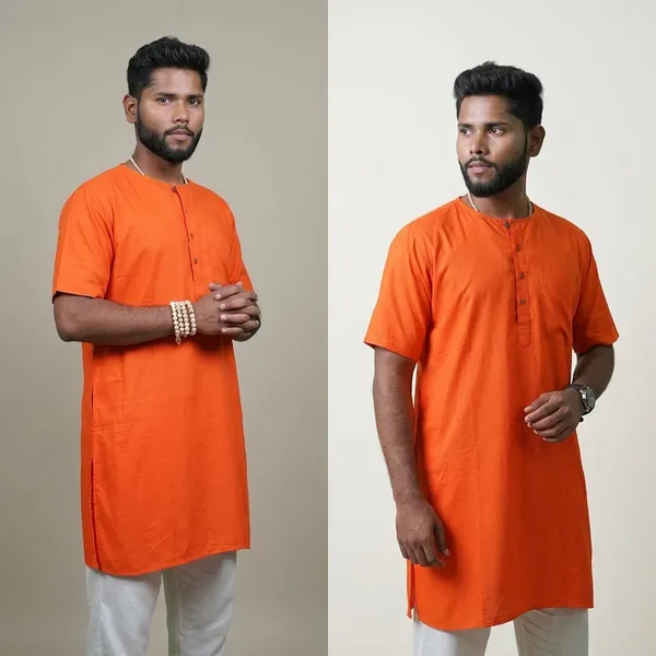 Bhagalpuri_Devotee_Kurta_Orange