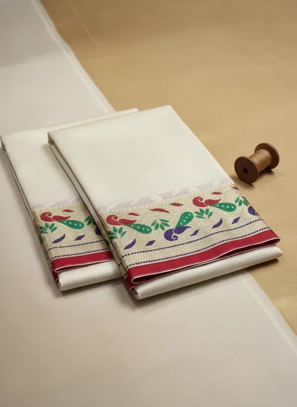 Men_Unstitched_Art_Silk_Dhoti_Set_With_Angavastram_Traditional_Indian_Pattu_Pancha_For_Wedding_Temple_Festival_Wear_Vrindavan_Dhoti_Set