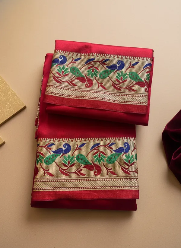 Men_Unstitched_Silk_Dhoti_Set_With_Angavastram_Traditional_South_Indian_Pattu_Pancha_For_Wedding_Temple_Festival_Wear