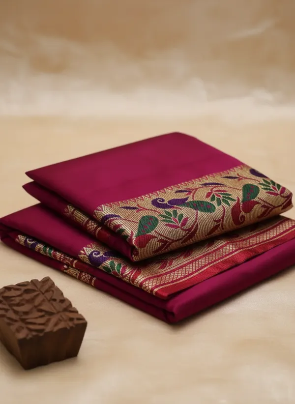 Men_Unstitched_Silk_Dhoti_Set_With_Angavastram_Traditional_South_Indian_Pattu_Pancha_For_Wedding_Temple_Festival_Wear