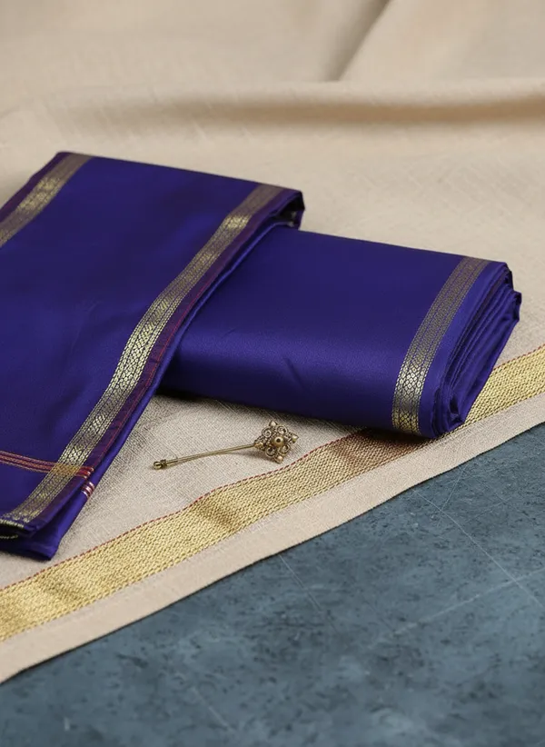 Mens_Art_Silk_Rudraskh_Border_Ready_To_Wear_Dhoti_With_Angavastram_Stitched_Dhoti_With_Elastic_Waist_Vrindavan_Dhoti_For_Puja_Festival_Wedding.