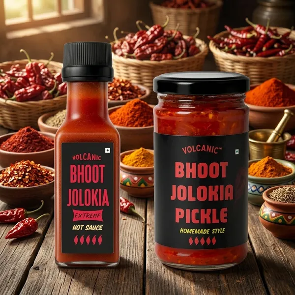 Pack_Of_2_Bhoot_Jolokia_Pickle_Homemade_Style_And_Bhoot_Jolokia_Hot_Sauce_Extreme_