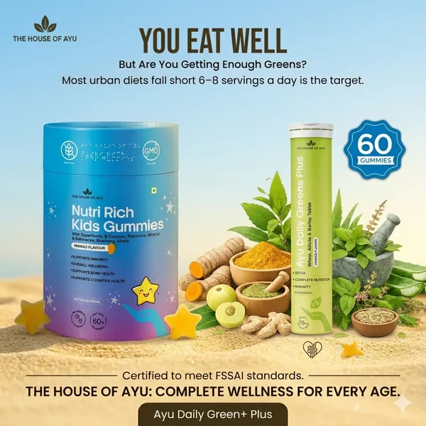 Ayu_Daily_Greens_Plus_Super_Tablet_For_Everyone_And_Ayu_Nutri_Rich_Kids_Multivitamin_Gummies_For_Kids_Pack_Of_2