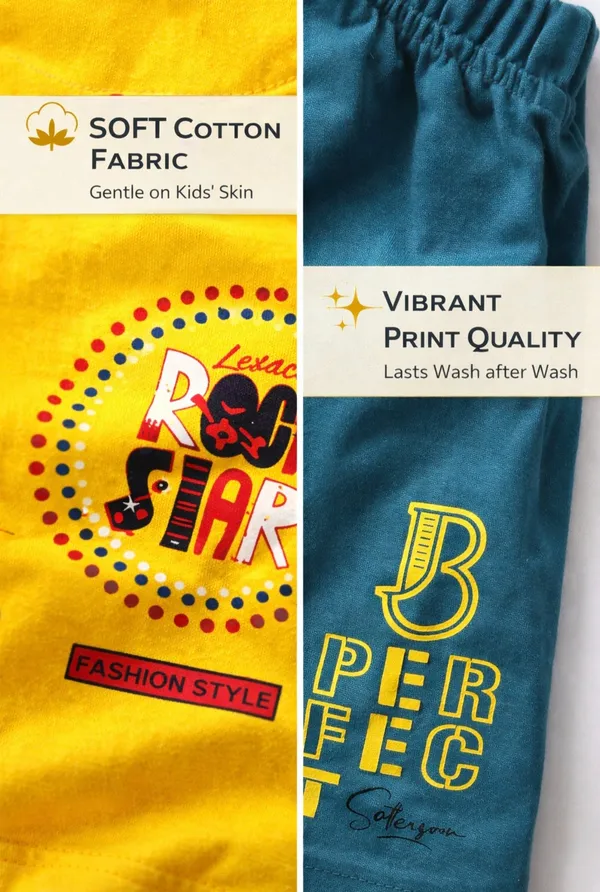 Urban_Fit_Kids_Cotton_T_Shirt_Shorts_Combo_Set_Soft_Comfortable_Summer_Wear_Yellow