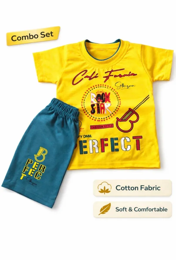 Urban_Fit_Kids_Cotton_T_Shirt_Shorts_Combo_Set_Soft_Comfortable_Summer_Wear_Yellow