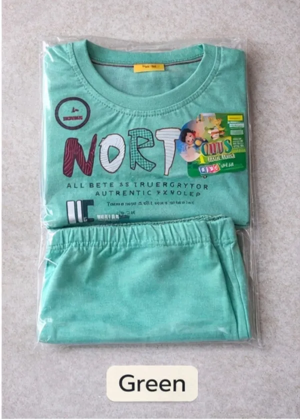Urban_Fit_Kids_Cotton_T_Shirt_Shorts_Combo_Set_Soft_Comfortable_Summer_Wear_Green