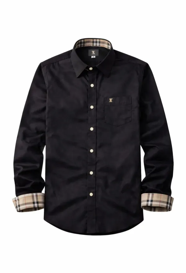 Urban_Fit_Premium_Formal_Shirt_For_Men_Cotton_Blend_Stylish_Office_Party_Wear_Black