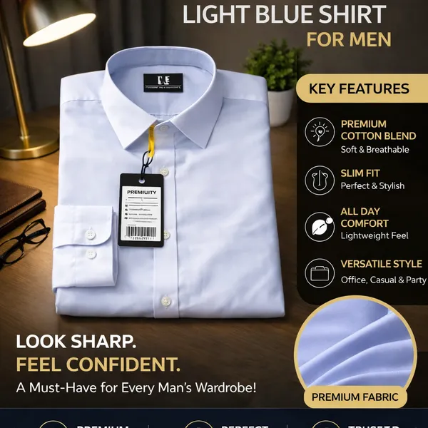 Men_Premium_Cotton_Shirt_Slim_Fit_Formal_Shirt_Office_Casual_Wear_Ice_Blue