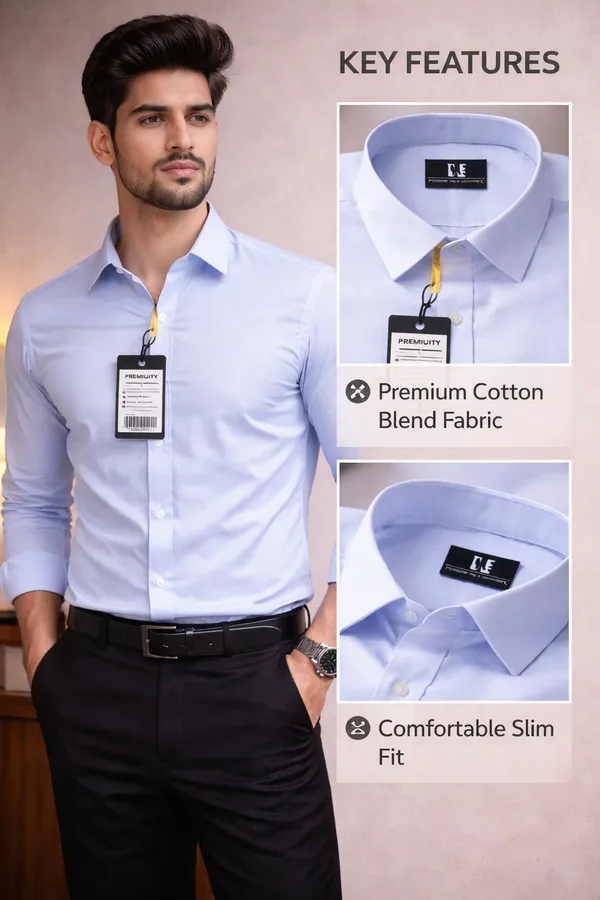 Men_Premium_Cotton_Shirt_Slim_Fit_Formal_Shirt_Office_Casual_Wear_Ice_Blue