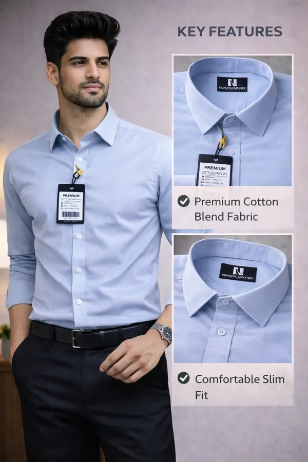 Men_Premium_Cotton_Shirt_Slim_Fit_Formal_Shirt_Office_Casual_Wear_Sky_Blue