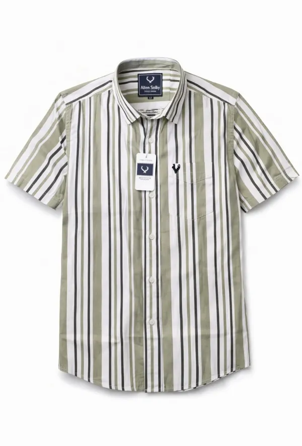 Men_Half_Sleeve_Striped_Shirt_Premium_Cotton_Summer_Shirt_Casual_Wear_Sea_Green_Stipe