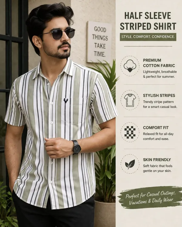 Men_Half_Sleeve_Striped_Shirt_Premium_Cotton_Summer_Shirt_Casual_Wear_Sea_Green_Stipe