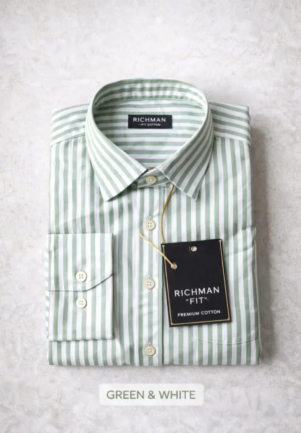 Premium_Striped_Cotton_Shirt_For_Men_Full_Sleeve_Casual_Shirt_Green_White_Stylish_Shirt_Green_White