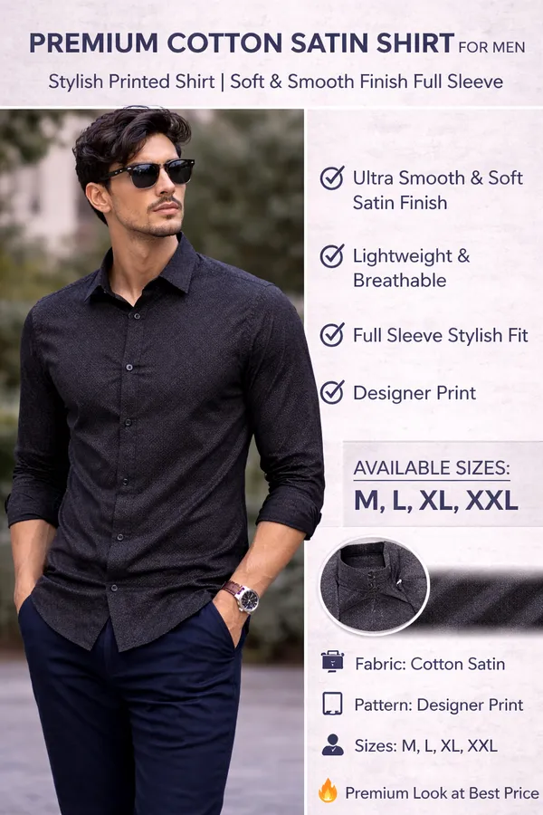 Premium_Partywear_Cotton_Satin_Shirt_For_Mentylish_Printed_Shirt_Soft_Smooth_Finish_Black