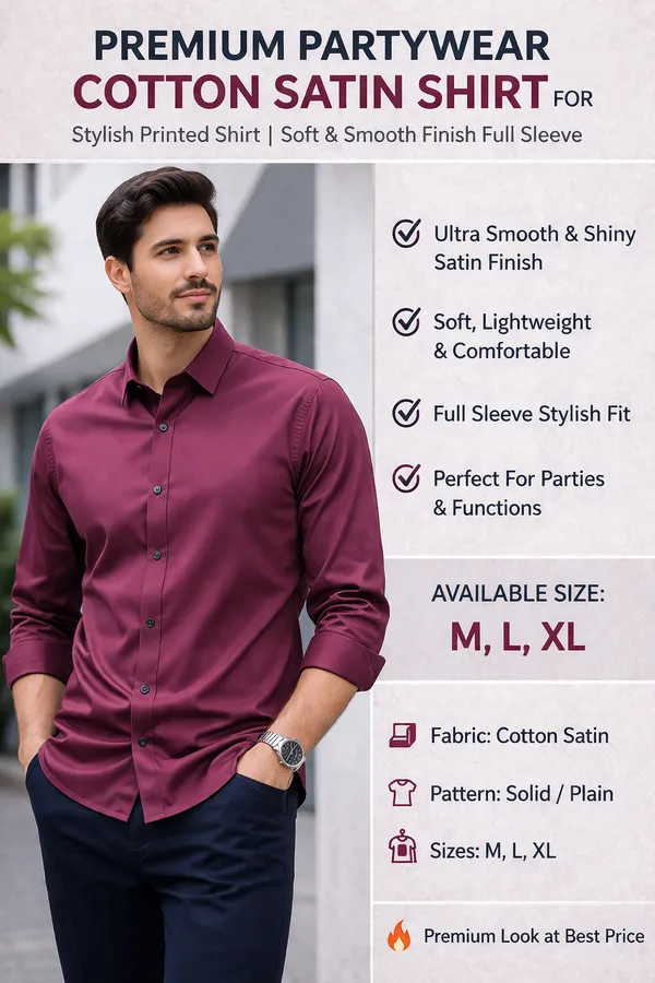 Premium_Japanese_Satin_Partywear_Shirt_For_Men_Ultra_Smooth_Shiny_Finish_Stylish_Solid_Shirt_Burgundy