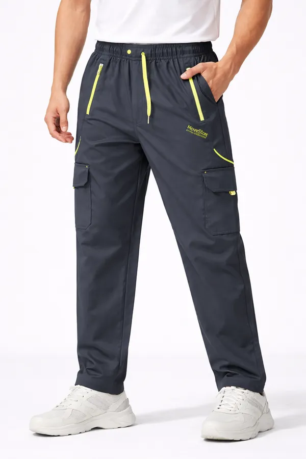Men_Navy_Blue_Cargo_Track_Pants_4_Way_Lycra_Stretch_Gym_Casual_Wear_Multiple_Pocket_Lower_Dark_Grey