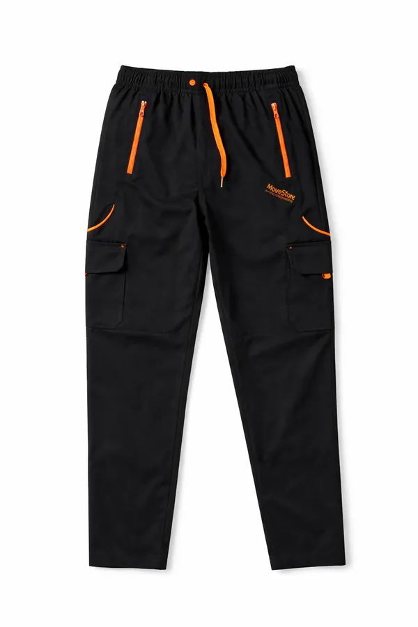 Men_Navy_Blue_Cargo_Track_Pants_4_Way_Lycra_Stretch_Gym_Casual_Wear_Multiple_Pocket_Lower_Black