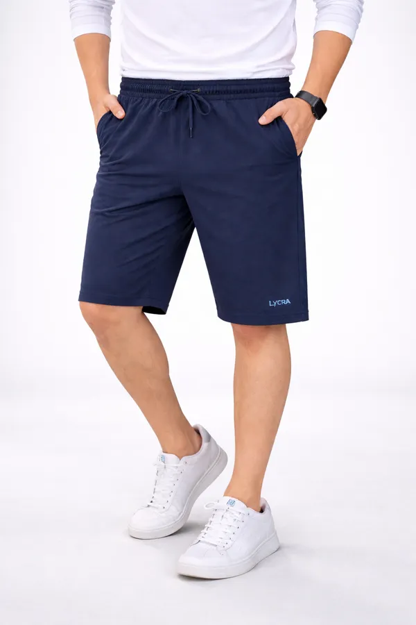 Men_4_Way_Lycra_Shorts_Stretchable_Gym_Casual_Shorts_Lightweight_Summer_Wear_Navy