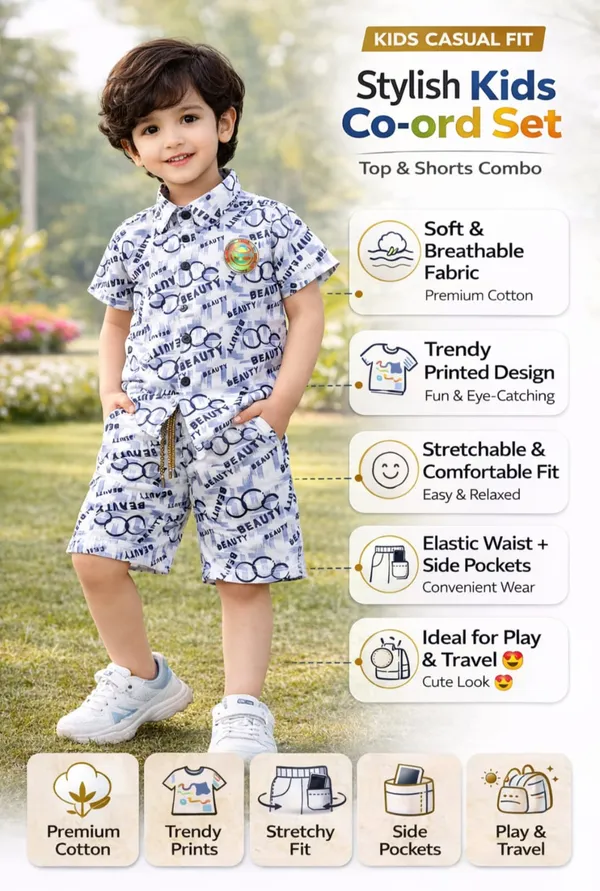 Kids_Stylish_Printed_Shirt_Shorts_Co_Ord_Set_Premium_Cotton_Casual_Wear_For_Boys_Summer_Outfit_2_6_Years_Blue_White