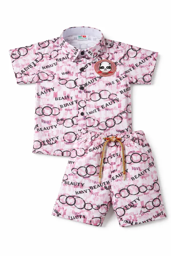 Kids_Stylish_Printed_Shirt_Shorts_Co_Ord_Set_Premium_Cotton_Casual_Wear_For_Boys_Summer_Outfit_2_6_Years_Pink_White