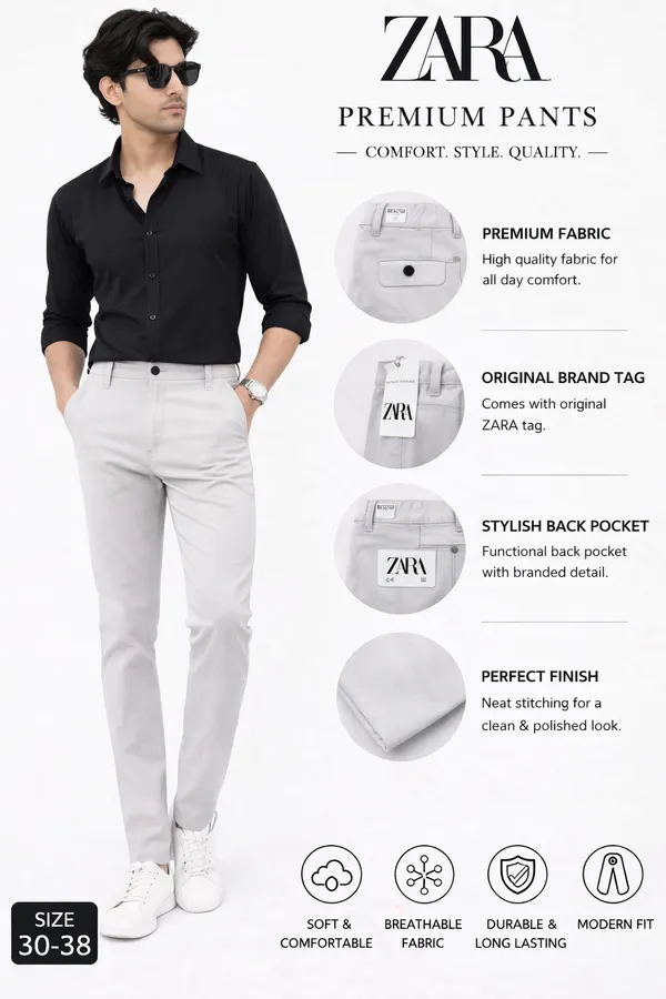 Stylish_Men_Cotton_Pants_Slim_Fit_Casual_Formal_Wear_28_36_Sizes_Gray