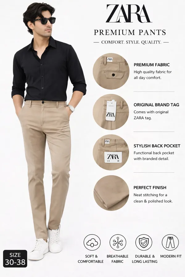 Stylish_Men_Cotton_Pants_Slim_Fit_Casual_Formal_Wear_28_36_Sizes_Khaki