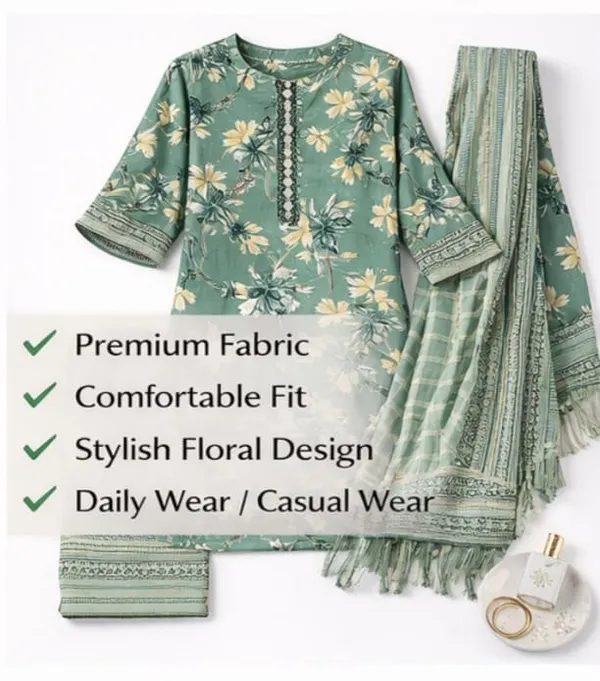 Women_Floral_Printed_Kurta_Pant_Dupatta_Set_Stylish_Ethnic_3_Piece_Set_Daily_Festive_Wear