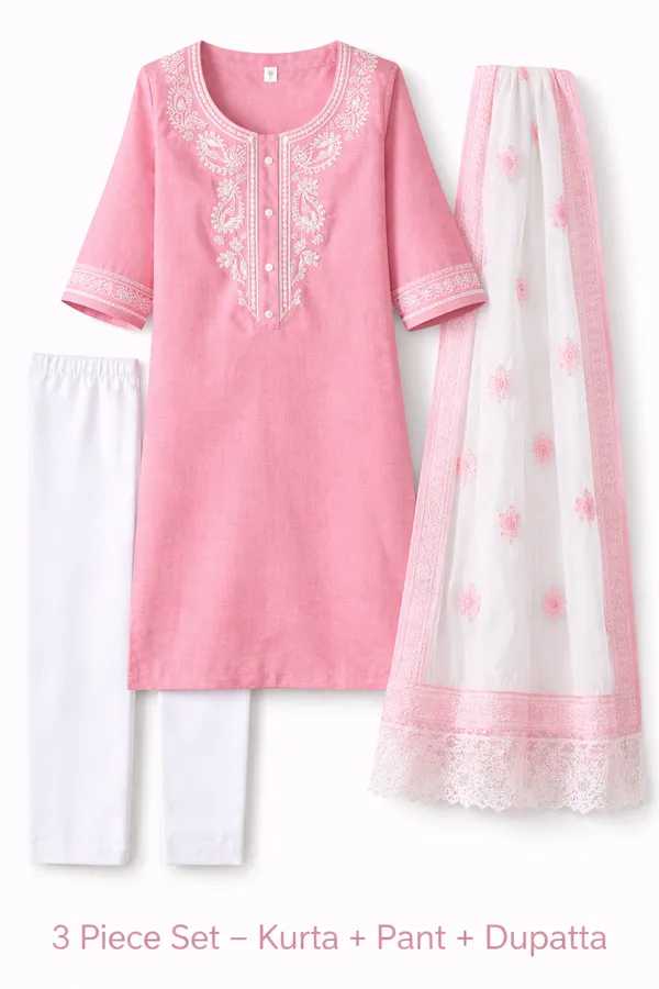 Women_Embroidered_Kurta_Set_Stylish_Cotton_Kurti_For_Women_Casual_Festive_Wear_Kurta_Multiple_Colours_Pink