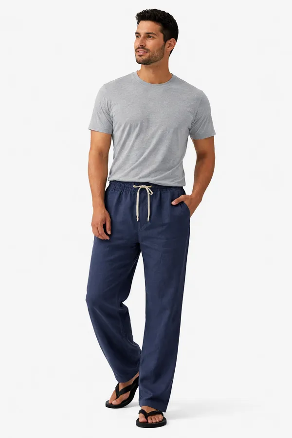Men_Pure_Linen_Pyjama_Premium_White_Linen_Lounge_Pants_For_Men_Comfortable_Summer_Wear_Drawstring_Pajama_Navy