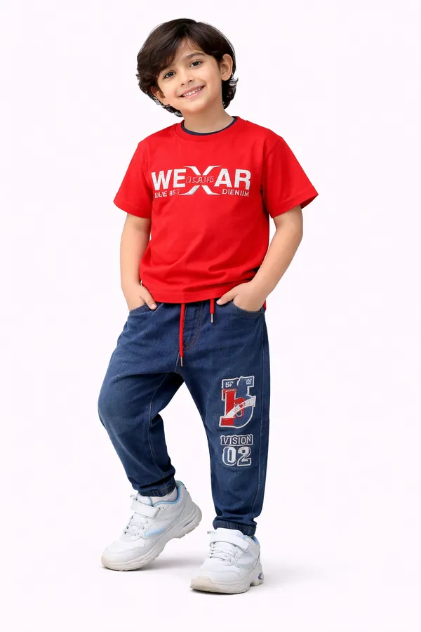 Kids_Printed_Cotton_T_Shirt_Stylish_Boys_Casual_Wear_Trendy_T_Shirt_6_Colours_Available_Red