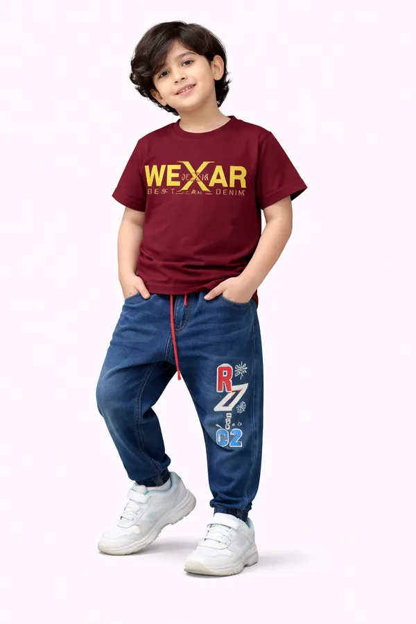 Kids_Printed_Cotton_T_Shirt_Stylish_Boys_Casual_Wear_Trendy_T_Shirt_6_Colours_Available_Maroon