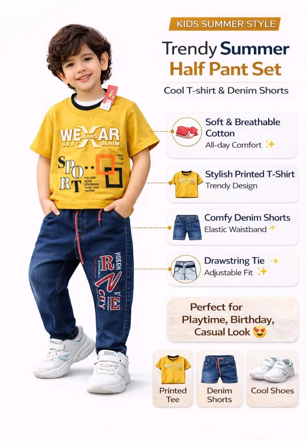 Kids_Printed_Cotton_T_Shirt_Stylish_Boys_Casual_Wear_Trendy_T_Shirt_6_Colours_Available_Yellow