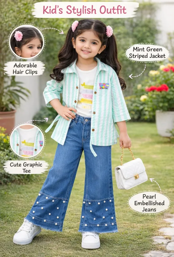 Kids_Stylish_Striped_Jacket_Set_With_Inner_Tee_Size_32_34_Premium_Quality_Cotton_Pink_Mint_Green_Peach_Mint_Green