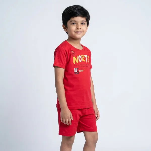 Urban_Fit_Kids_Cotton_T_Shirt_Shorts_Combo_Set_Soft_Comfortable_Summer_Wear_Red