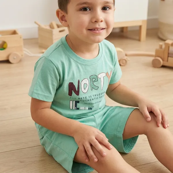 Urban_Fit_Kids_Cotton_T_Shirt_Shorts_Combo_Set_Soft_Comfortable_Summer_Wear_Green