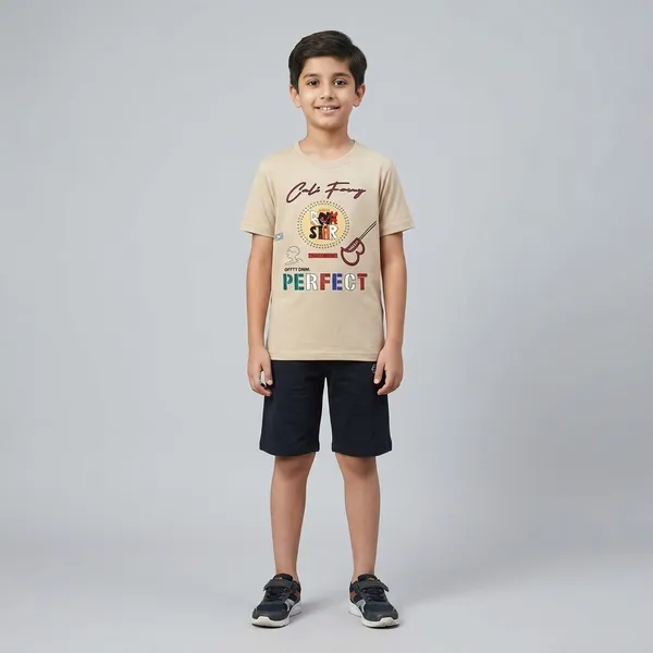 Urban_Fit_Kids_Cotton_T_Shirt_Shorts_Combo_Set_Soft_Comfortable_Summer_Wear_Beige