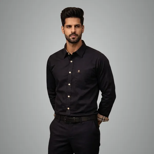 Urban_Fit_Premium_Formal_Shirt_For_Men_Cotton_Blend_Stylish_Office_Party_Wear_Black
